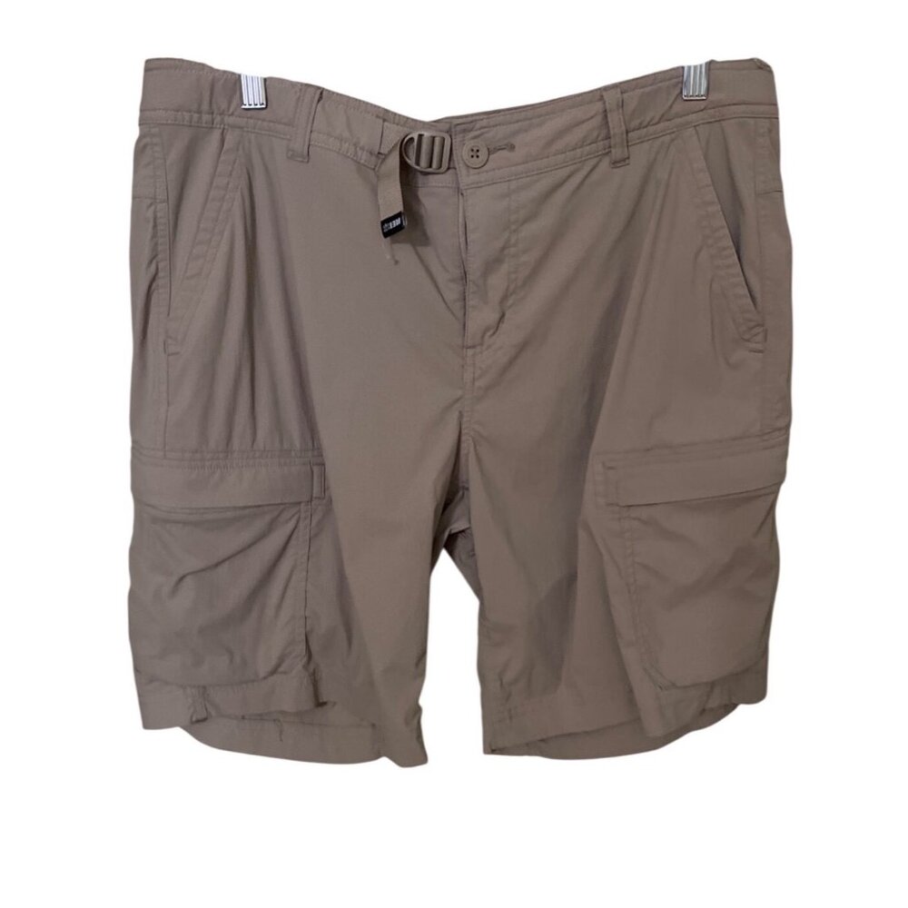 REI Co-Op Womens Cargo Hiking Shorts Size 14 Beige Nylon Outdoors Gorpcore